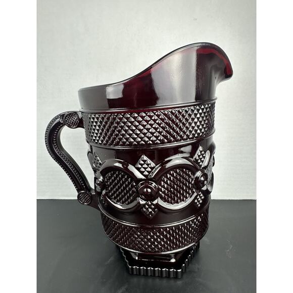 The 1876 Avon Cape Cod Collection Pitcher Ruby Red Pitcher New In Box - Picture 1 of 7